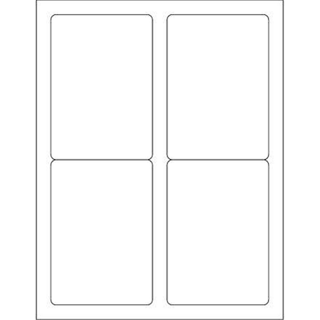 Officespace 3.5 x 5 in. White Removable Rectangle Laser Labels, 400PK OF2822234